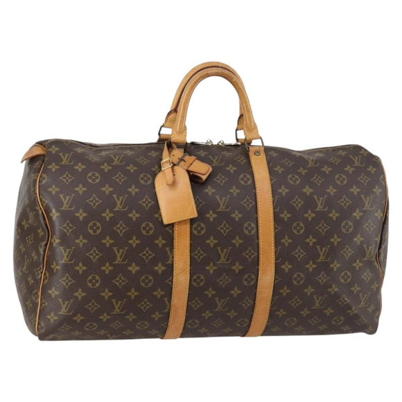 LOUIS VUITTON Monogram Keepall 55 Boston Bag M41424 LV Auth BA6510
