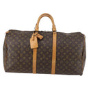 LOUIS VUITTON Monogram Keepall 55 Boston Bag M41424 LV Auth BA6510-13