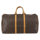 LOUIS VUITTON Monogram Keepall 55 Boston Bag M41424 LV Auth BA6510-2