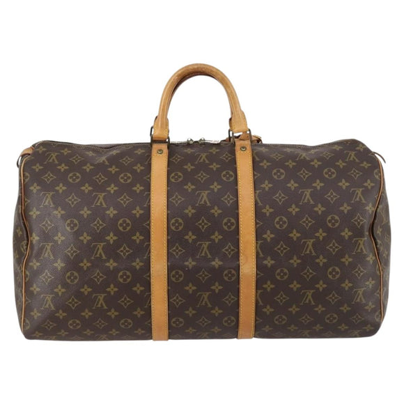 LOUIS VUITTON Monogram Keepall 55 Boston Bag M41424 LV Auth BA6510