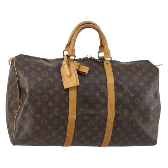 LOUIS VUITTON Monogram Keepall 50 Boston Bag M41426 LV Auth BA6511