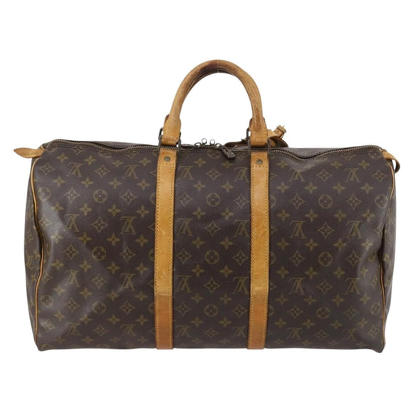 LOUIS VUITTON Monogram Keepall 50 Boston Bag M41426 LV Auth BA6511