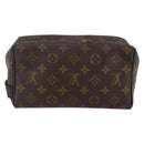 LOUIS VUITTON Monogram Macassar Trousse Toilette Bag M40378 LV Auth BA6513-2
