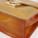 LOUIS VUITTON Monogram Vernis Spring Street Hand Bag Gris M91029 LV Auth BA6515-8