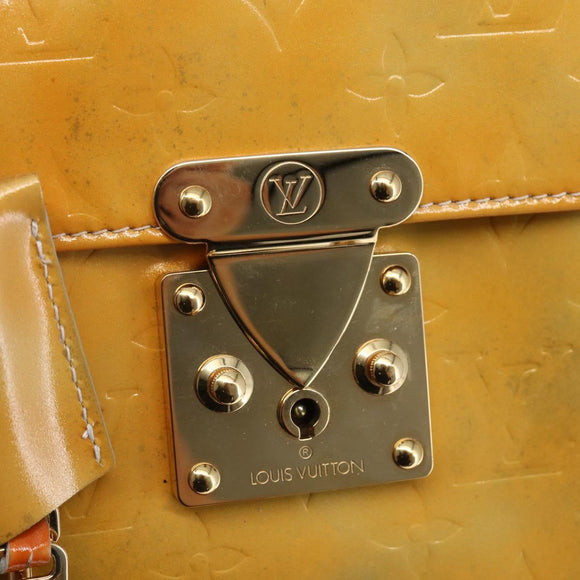 LOUIS VUITTON Monogram Vernis Spring Street Hand Bag Gris M91029 LV Auth BA6515