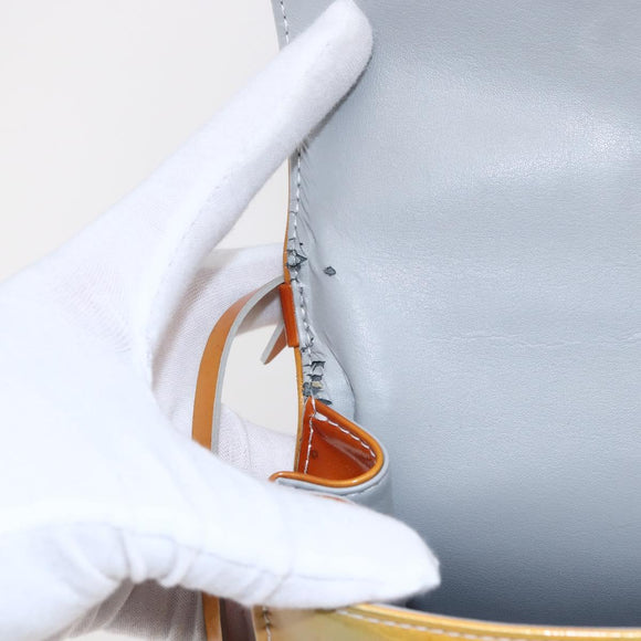 LOUIS VUITTON Monogram Vernis Spring Street Hand Bag Gris M91029 LV Auth BA6515