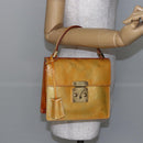 LOUIS VUITTON Monogram Vernis Spring Street Hand Bag Gris M91029 LV Auth BA6515-23