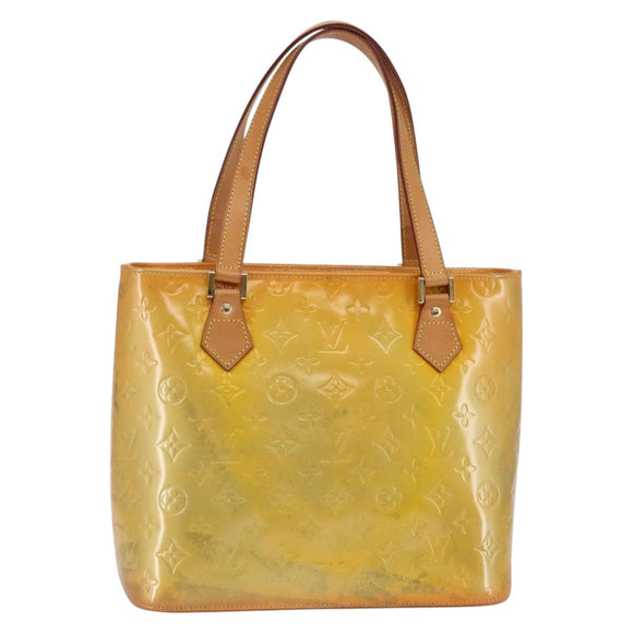 LOUIS VUITTON Monogram Vernis Houston Hand Bag Gris M91053 LV Auth BA6519