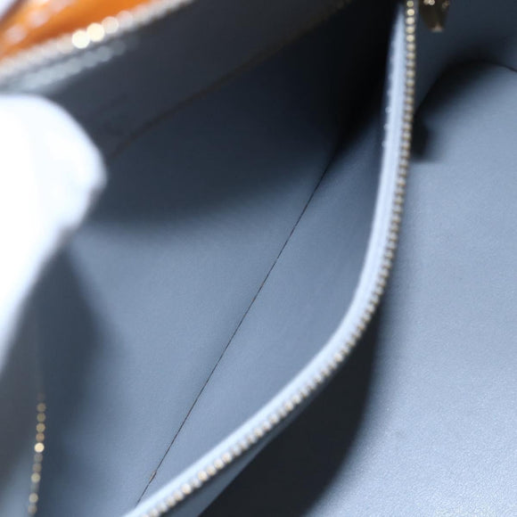 LOUIS VUITTON Monogram Vernis Houston Hand Bag Gris M91053 LV Auth BA6519