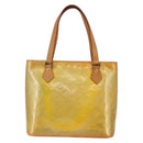 LOUIS VUITTON Monogram Vernis Houston Hand Bag Gris M91053 LV Auth BA6519-2