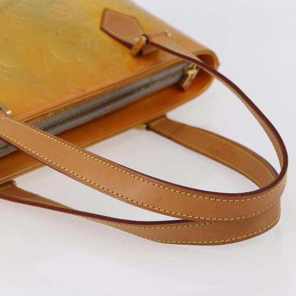 LOUIS VUITTON Monogram Vernis Houston Hand Bag Gris M91053 LV Auth BA6519