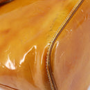 LOUIS VUITTON Monogram Vernis Houston Hand Bag Lime Yellow M91055 LV Auth BA6520-17
