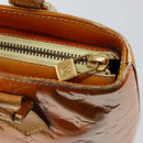 LOUIS VUITTON Monogram Vernis Houston Hand Bag Lime Yellow M91055 LV Auth BA6520-19