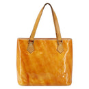 LOUIS VUITTON Monogram Vernis Houston Hand Bag Lime Yellow M91055 LV Auth BA6520-13