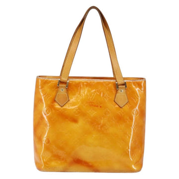 LOUIS VUITTON Monogram Vernis Houston Hand Bag Lime Yellow M91055 LV Auth BA6520 - 0