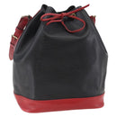 LOUIS VUITTON Epi Noe Shoulder Bag Bicolor Black Red M44017 LV Auth BA6524-1