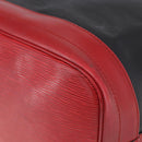 LOUIS VUITTON Epi Noe Schoudertas Tweekleurig Zwart Rood M44017 LV Auth BA6524-9