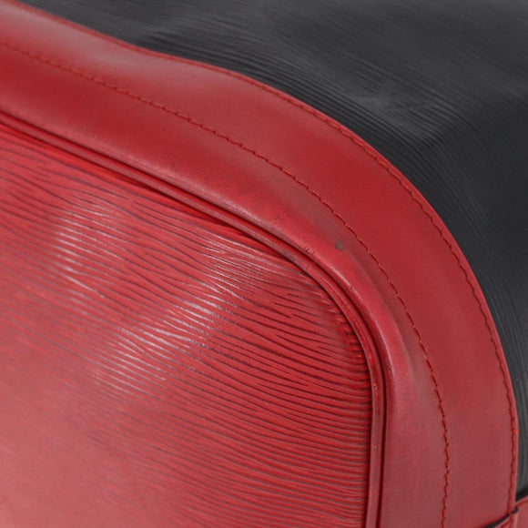 LOUIS VUITTON Epi Noe Schoudertas Tweekleurig Zwart Rood M44017 LV Auth BA6524
