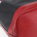 LOUIS VUITTON Epi Noe Shoulder Bag Bicolor Black Red M44017 LV Auth BA6524-14