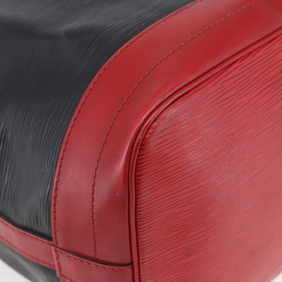 LOUIS VUITTON Epi Noe Schoudertas Tweekleurig Zwart Rood M44017 LV Auth BA6524