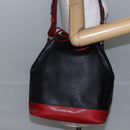 LOUIS VUITTON Epi Noe Schoudertas Tweekleurig Zwart Rood M44017 LV Auth BA6524-20