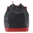 LOUIS VUITTON Epi Noe Schoudertas Tweekleurig Zwart Rood M44017 LV Auth BA6524-2