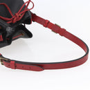 LOUIS VUITTON Epi Noe Schoudertas Tweekleurig Zwart Rood M44017 LV Auth BA6524-7
