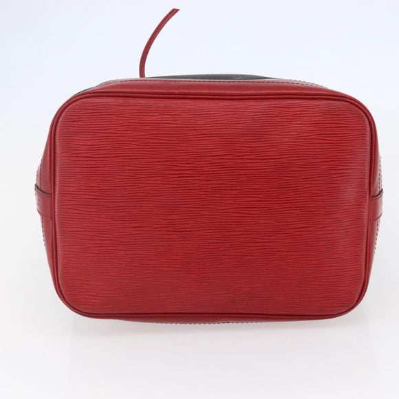 LOUIS VUITTON Epi Noe Schoudertas Tweekleurig Zwart Rood M44017 LV Auth BA6524