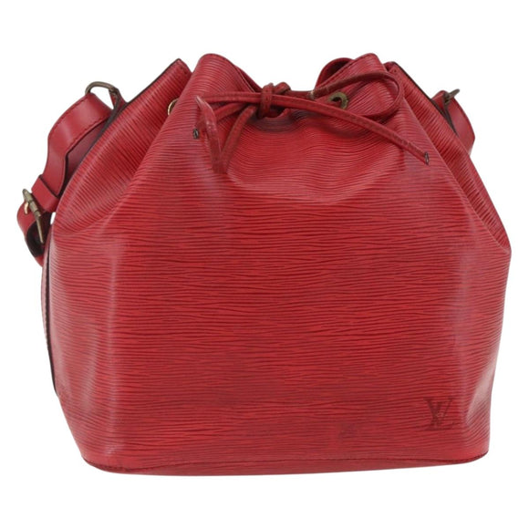 LOUIS VUITTON Epi Petit Noe Shoulder Bag Red M44107 LV Auth BA6525