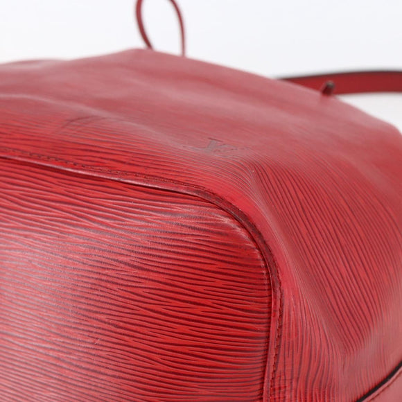 LOUIS VUITTON Epi Petit Noe Shoulder Bag Red M44107 LV Auth BA6525
