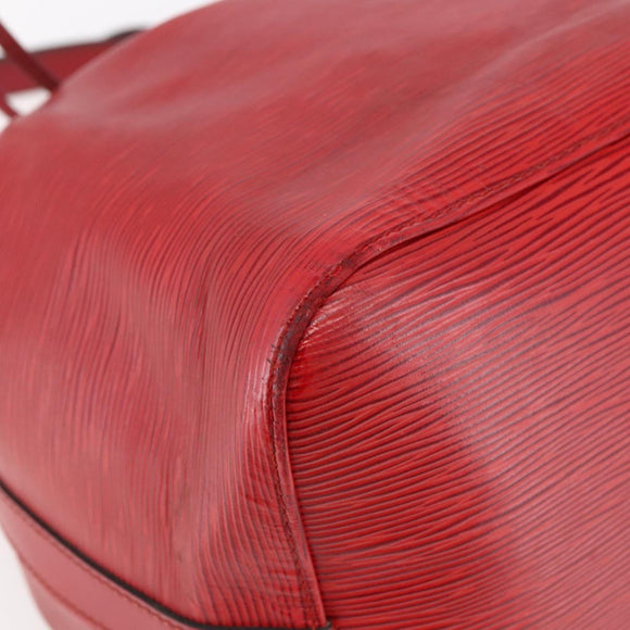LOUIS VUITTON Epi Petit Noe Shoulder Bag Red M44107 LV Auth BA6525