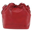 LOUIS VUITTON Epi Petit Noe Shoulder Bag Red M44107 LV Auth BA6525-13