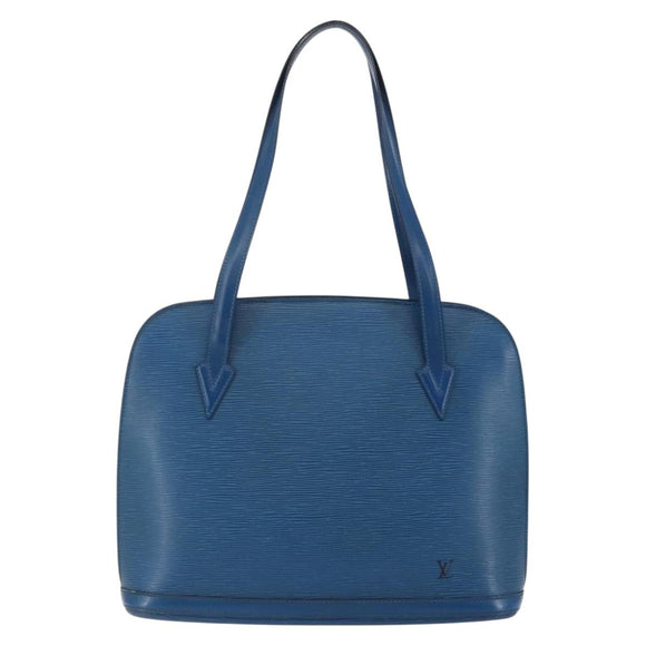LOUIS VUITTON Epi Lussac Shoulder Bag Blue M52285 LV Auth BA6528