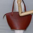 LOUIS VUITTON Epi Saint Jacques Shopping Bag Brown M52263 LV Auth BA6529-21
