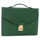 LOUIS VUITTON Epi Porte Documents Bandouliere Briefcase Green M54464 Auth BA6530-1