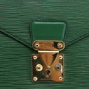 LOUIS VUITTON Epi Porte Documents Bandouliere Briefcase Green M54464 Auth BA6530-17