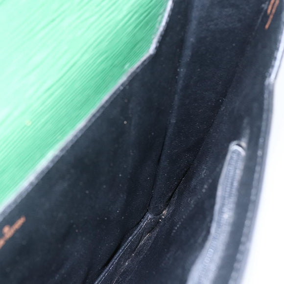 LOUIS VUITTON Epi Porte Documents Bandouliere Briefcase Green M54464 Auth BA6530