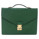 LOUIS VUITTON Epi Porte Documents Bandouliere Briefcase Green M54464 Auth BA6530-13