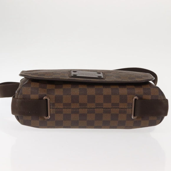LOUIS VUITTON Damier Ebene Brooklyn MM Shoulder Bag N51211 LV Auth BA6531