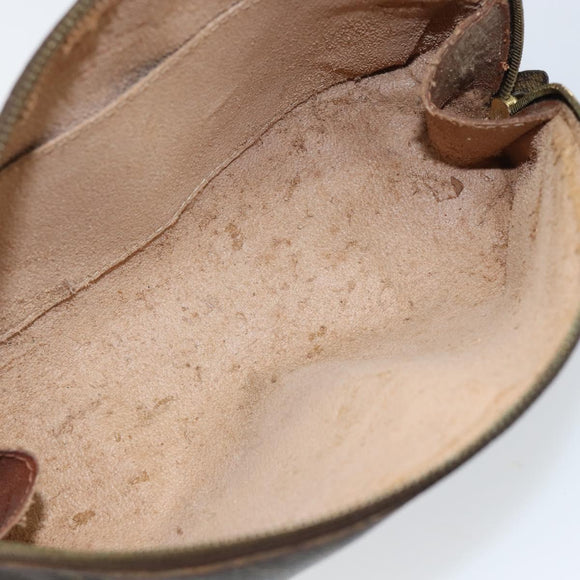 LOUIS VUITTON Monogram Trousse Demi Ronde Cosmetic Pouch M47520 LV Auth BA6539