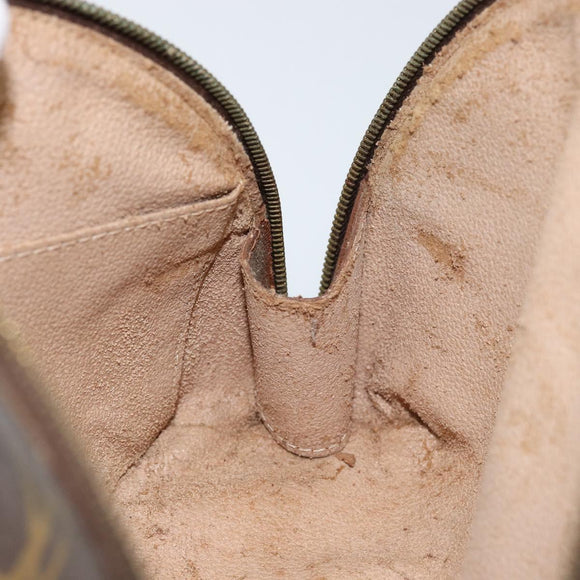 LOUIS VUITTON Monogram Trousse Demi Ronde Cosmetic Pouch M47520 LV Auth BA6539