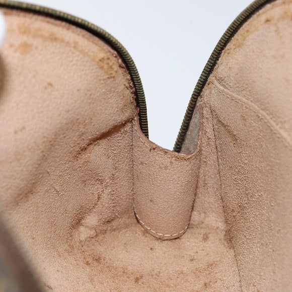 LOUIS VUITTON Monogram Trousse Demi Ronde Cosmetic Pouch M47520 LV Auth BA6539