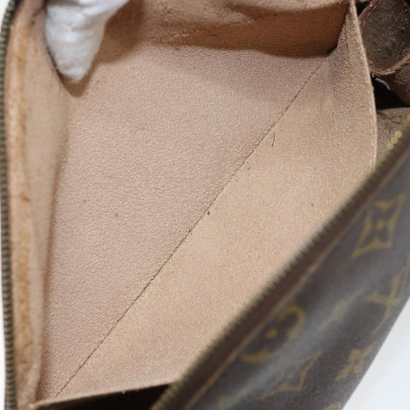 LOUIS VUITTON Monogram Trousse Demi Ronde Cosmetic Pouch M47520 LV Auth BA6539