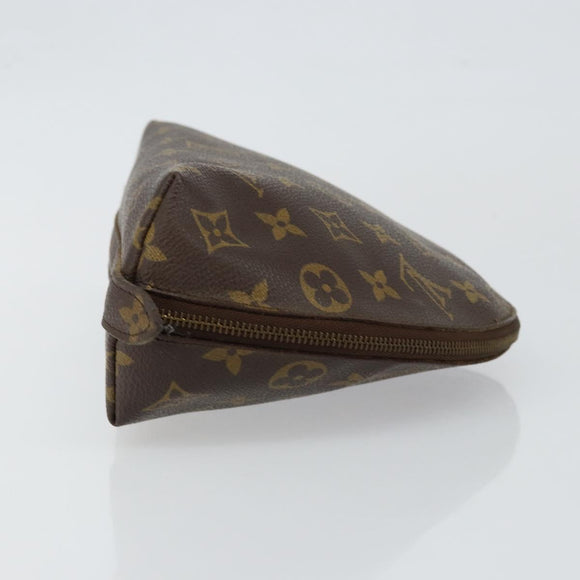LOUIS VUITTON Monogram Trousse Demi Ronde Cosmetic Pouch M47520 LV Auth BA6539