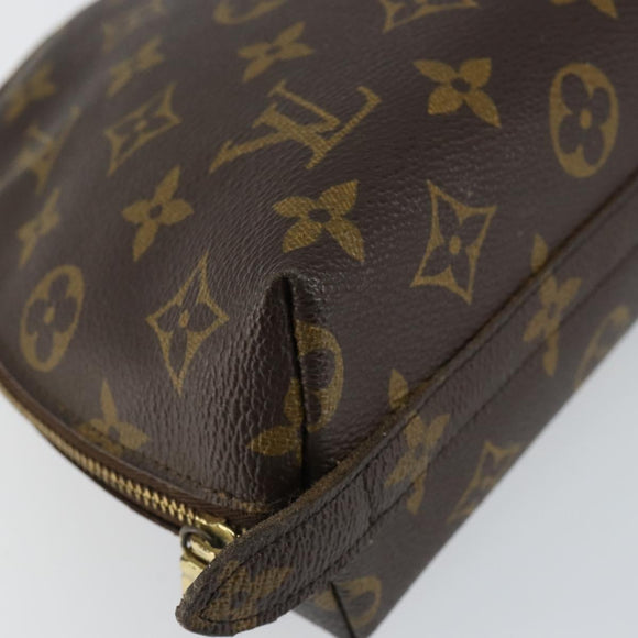 LOUIS VUITTON Monogram Trousse Demi Ronde Cosmetic Pouch M47520 LV Auth BA6539