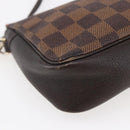 LOUIS VUITTON Damier Ebene Trousse Makeup Pouch N51982 LV Auth BA6543A-15