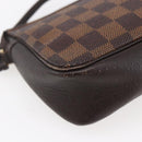 LOUIS VUITTON Damier Ebene Trousse Makeup Pouch N51982 LV Auth BA6543-9