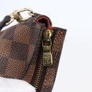 LOUIS VUITTON Damier Ebene Trousse Makeup Pouch N51982 LV Auth BA6543-10