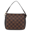 LOUIS VUITTON Damier Ebene Trousse Makeup Pouch N51982 LV Auth BA6543-13