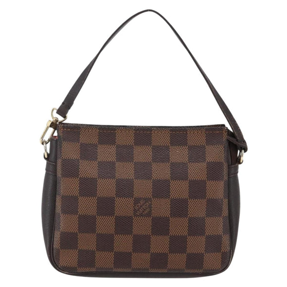 LOUIS VUITTON Damier Ebene Trousse Makeup Pouch N51982 LV Auth BA6543A